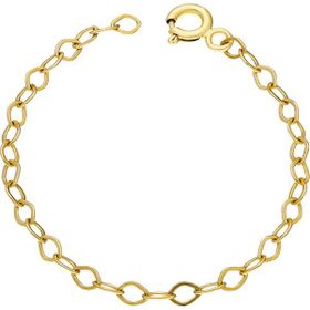 Glorria 15 cm Sarı Uzatma Zincir 925 Ayar Gümüş Kolye