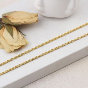 Glorria 2 mm Halat Burgu Zincir 925 Ayar Gümüş Kolye