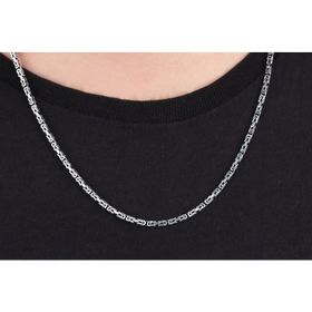 Glorria 3 mm Kral Zincir 925 Ayar Gümüş Kolye
