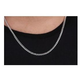 Glorria 4 mm Gurmet Zincir 925 Ayar Gümüş Kolye