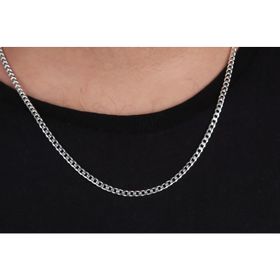 Glorria 4 mm Gurmet Zincir 925 Ayar Gümüş Kolye