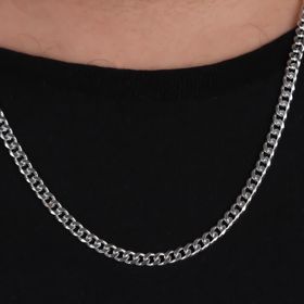 Glorria 5 mm Gurmet Zincir 925 Ayar Gümüş Kolye