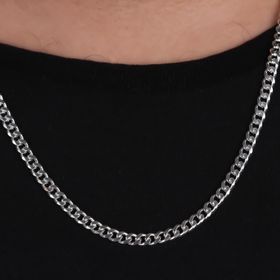 Glorria 5 mm Gurmet Zincir 925 Ayar Gümüş Kolye