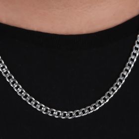 Glorria 6 mm Gurmet Zincir 925 Ayar Gümüş Kolye