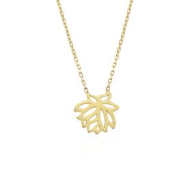 Glorria Altın Lotus Çiçeği Kolye