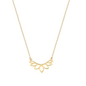 Glorria Altın Lotus Çiçeği Kolye