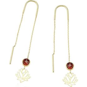 Glorria Altın Lotus Çiçeği Küpe