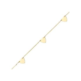 Glorria Altın Üç Kalp Bileklik