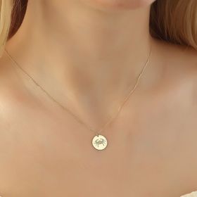 Glorria Altın Yengeç Burcu Kolye