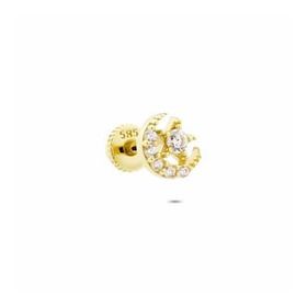 Glorria Ay Yıldız Helix 14 Ayar Altın Piercing