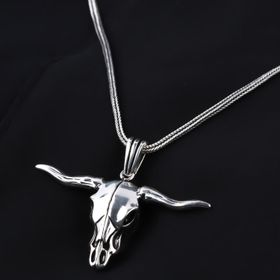 Glorria Buffalo 925 Ayar Erkek Gümüş Kolye