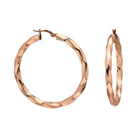 Glorria Burgu Halka 4 cm Gümüş Küpe