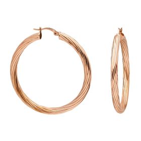 Glorria Burgu Halka 4 cm Gümüş Küpe