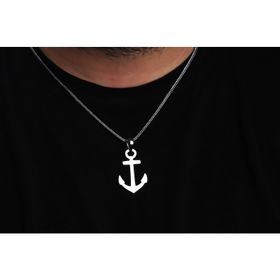 Glorria Çapa 925 Ayar Erkek Gümüş Kolye