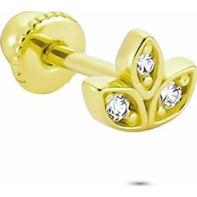 Glorria Çiçek Helix 14 Ayar Altın Piercing