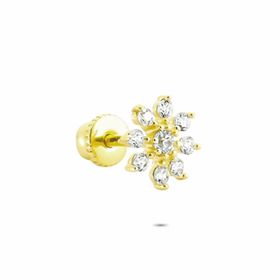 Glorria Çiçek Helix 14 Ayar Altın Piercing
