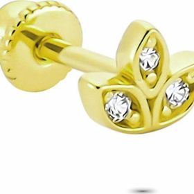 Glorria Çiçek Helix 14 Ayar Altın Piercing