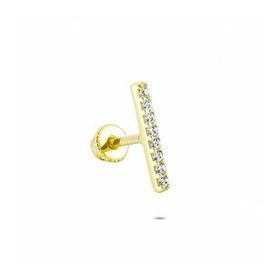 Glorria Çizgi Helix 14 Ayar Altın Piercing