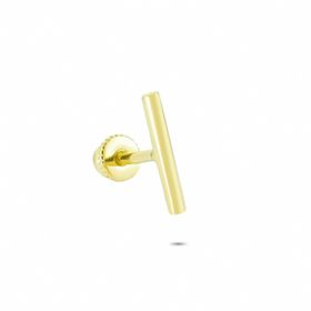 Glorria Çizgi Helix 14 Ayar Altın Piercing
