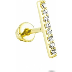 Glorria Çizgi Helix 14 Ayar Altın Piercing