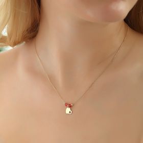 Glorria CM0245 Altın Renkli Taşlı Kalp Kolye