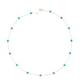 Glorria CM0285 Altın Firuze Taşlı Kolye