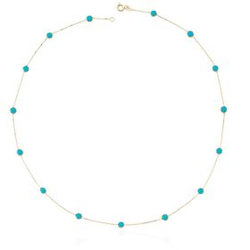 Glorria CM0285 Altın Firuze Taşlı Kolye
