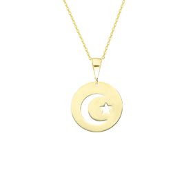 Glorria CM0326 Altın Ay Yıldız Kolye Ucu