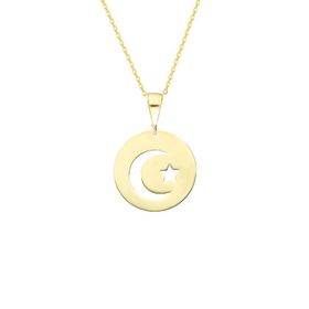 Glorria CM0326 Altın Ay Yıldız Kolye Ucu
