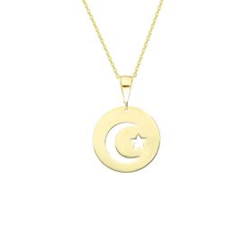 Glorria CM0326 Altın Ay Yıldız Kolye Ucu