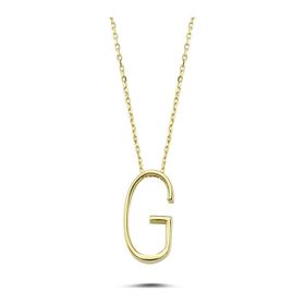 Glorria CM0472-G Altın 3 Boyutlu Harf Kolye
