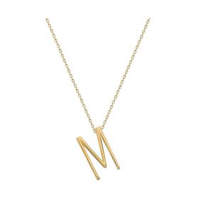 Glorria CM0472-M Altın 3 Boyutlu Harf Kolye