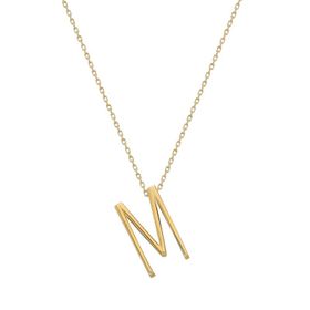 Glorria CM0472-M Altın 3 Boyutlu Harf Kolye
