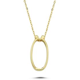 Glorria CM0472-Ö Altın 3 Boyutlu Harf Kolye