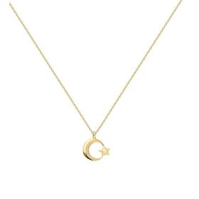 Glorria CN0396 Altın Ay Yıldız Kolye