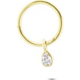Glorria Damla Halka 14 Ayar Altın Piercing