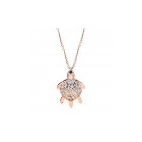 Glorria DT0249 Gümüş Kaplumbağa Kolye