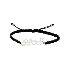 Glorria DT0403 Gümüş İpli Harf Bileklik