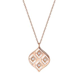 Glorria DT0431 Gümüş Taşlı Damla Kolye