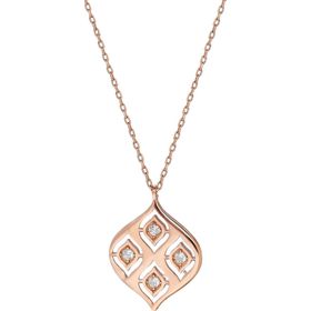 Glorria DT0431 Gümüş Taşlı Damla Kolye