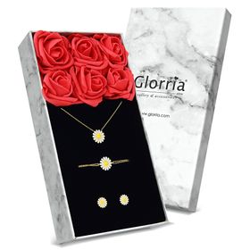 Glorria DT0445 Gümüş Papatya Kolye