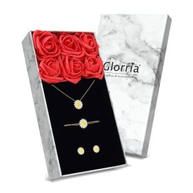 Glorria DT0445 Gümüş Papatya Kolye