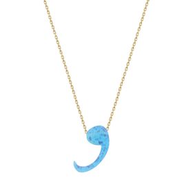 Glorria DU0080 Altın Opal Vav Kadın Kolye