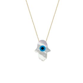 Glorria DU0086 Altın Opal Fatmanın Eli Kadın Kolye