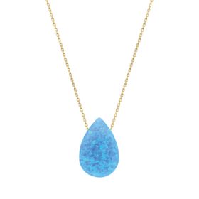 Glorria DU0088 Altın Opal Damla Kadın Kolye