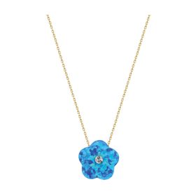Glorria DU0091 Altın Opal Çiçek Kadın Kolye