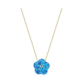 Glorria DU0091 Altın Opal Çiçek Kadın Kolye