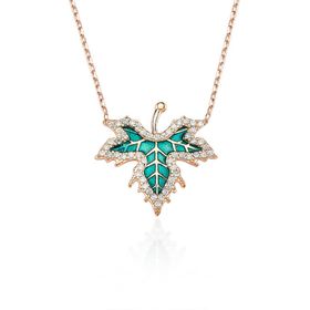 Glorria EG0347 Yaprak Gümüş Kolye