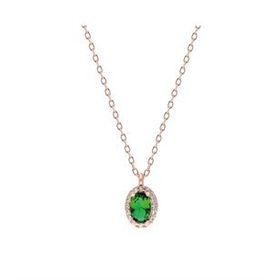 Glorria EG0353 Oval Anturaj Gümüş Kolye