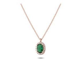 Glorria EG0353 Oval Anturaj Gümüş Kolye